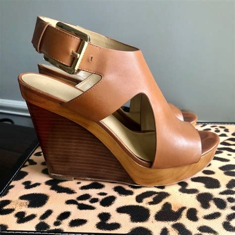 michael michael kors josephine leather side cutout peep toe wedges|Michael michael kors josephine wedge + FREE SHIPPING.